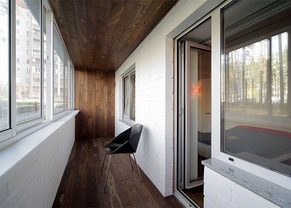 Утепление и отделка лоджии ламинатом в Лобне